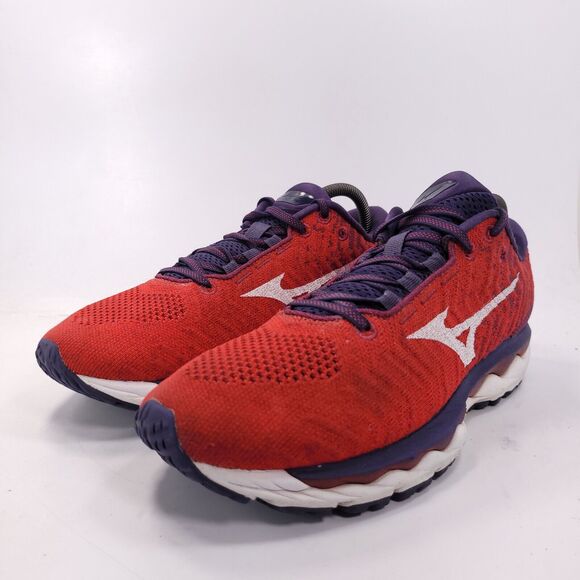 Mizuno Wave Sky Athletic Running Shoe Womens Size 10 J1GD192502 Red Blue - Picture 1 of 9
